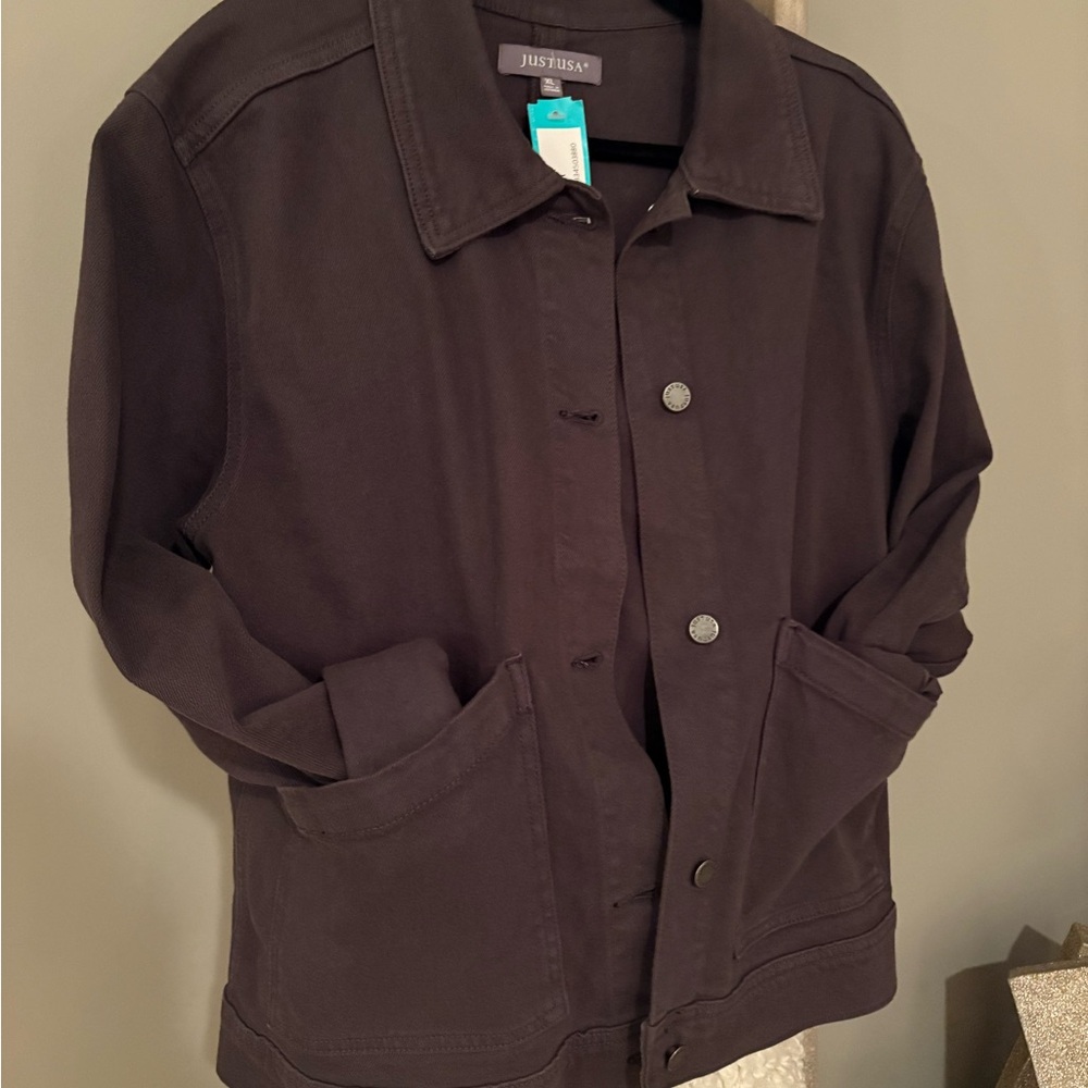 NWT JustUSA Slant Pocket Utility Jacket - Picture 3 of 5